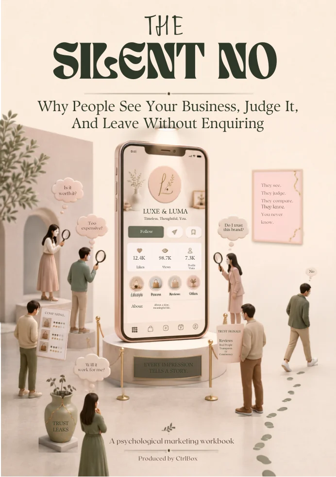 The Silent No psychological marketing workbook cover